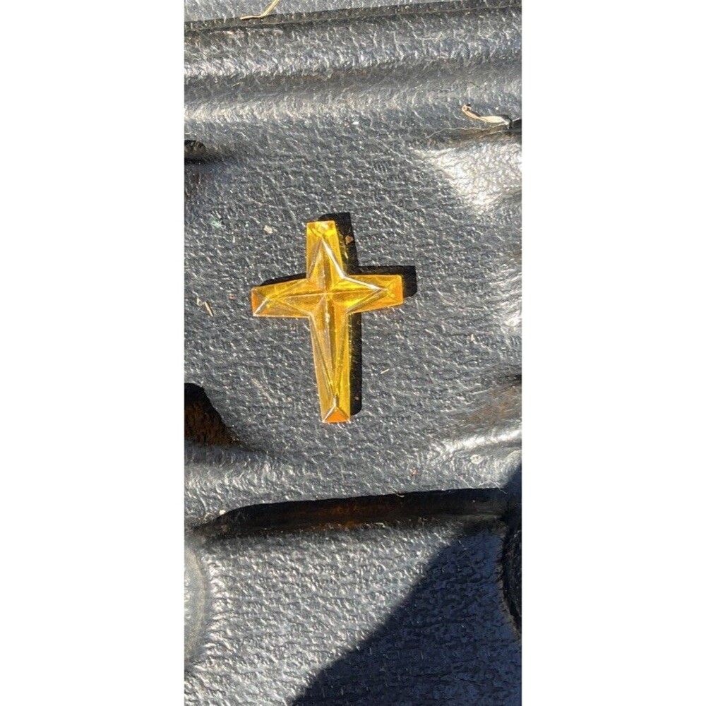 Unique Collectible 2"in Plastic  Orange Cross
